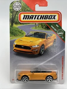 Matchbox ‘18 Ford Mustang Convertible Yellow MBX Road Trip - Picture 1 of 5