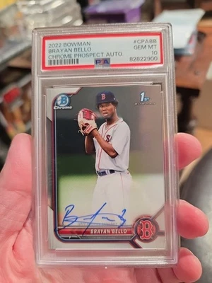 2023 Bowman Chrome Brayan Bello 1st RC Signed Auto PSA 10 Boston Red Sox - Image 1 of 2