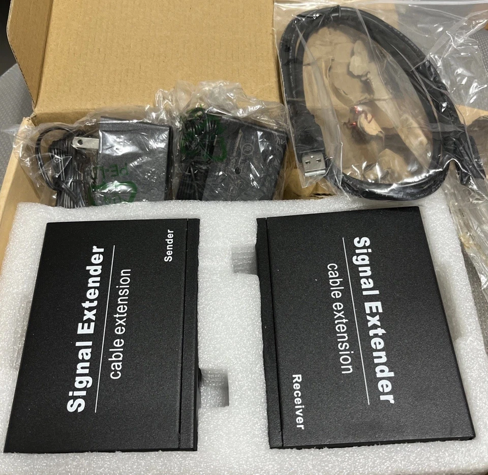 Neu USB 2.0 Extender über Ethernet Cat5e/6/7 328ft/100m Komp/USB1.1 Schneller Versand - Bild 1 von 4