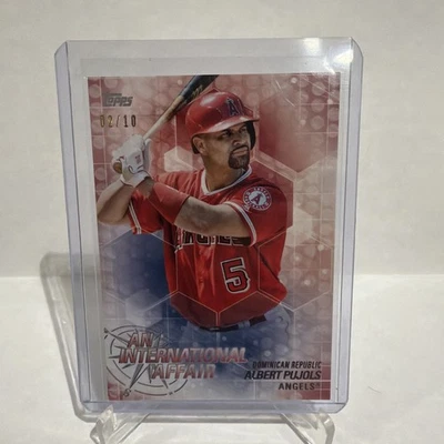 2018 Topps Update An International Affair #ia-15 Albert Pujols Ultra SP ¡Rojo/10! Foto 1 de 2