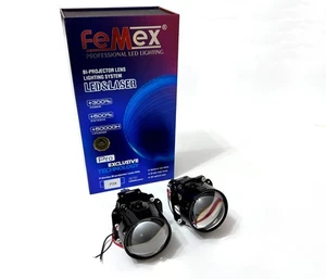 Femex 2.5'' Bi LED Projector Lens 6000K 110W Mini LED Headlight Retrofit P28 - Imagen 1 de 3