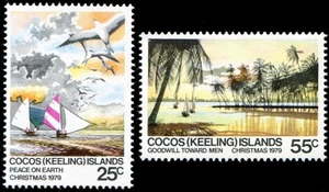 Cocos Keeling Islands 1979 Christmas set MNH - SG 48-9 - Picture 1 of 1