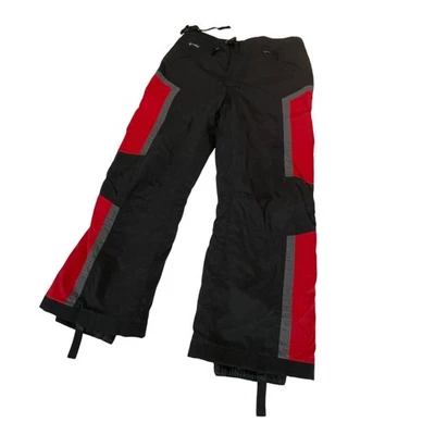 Calça de esqui Spyder masculina vintage preta vermelha tamanho 18 esporte de inverno média - Imagem 1 de 4