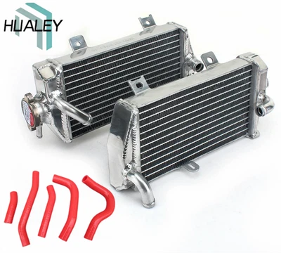 Radiador de aluminio + manguera de silicona roja para Honda CRF250R 2014 2015 Foto 1 de 4