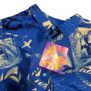 NUEVO CON ETIQUETAS JAMS WORLD Para hombres 2XL Velero Náutico Ancla Camisa Abotonada Hecha en EE. UU. - Imagen 1 de 9