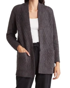 Barefoot Dreams CozyChic™ Directional Ribbed Cardigan Womens XL Grey Carbon - Picture 1 of 11