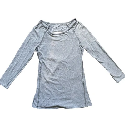 Camiseta Lululemon Gris Ajuste Físico Manga Larga Talla 4 6 Ropa Activa Atletismo Gimnasio Foto 1 de 4