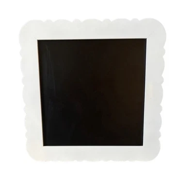 20” x 20” White Scalloped Chalkboard Wall Hanging – Farmhouse Decor - Image 1 of 4