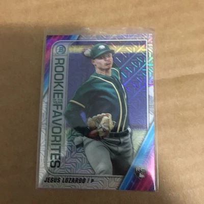 2020 Bowman - Rookie of the Year Favorites Chrome Jesus Luzardo #ROYF-JL Mojo - Image 1 of 2