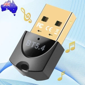 USB Bluetooth-Compatible 5.4 Adapter Audio Dongle Black for PC Laptop Computer - Zdjęcie 1 z 12