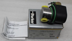 Nuova valvola Parker / Skinner 04F20C3110ACF4C05 valvola 2 vie anello oro 1/4" porta NPT - Foto 1 di 8