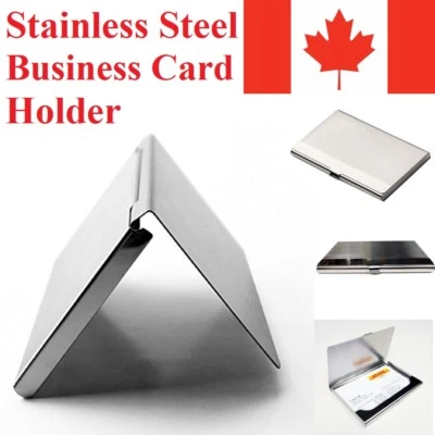 Business Debit Credit Card Holder Protector Stainless Steel Metal Wallet Case - Imagen 1 de 3