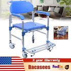 Commode+Wheelchair+Toilet+Shower+Seat+Potty+Bathroom+Rolling+Washable+Chair+USA%21