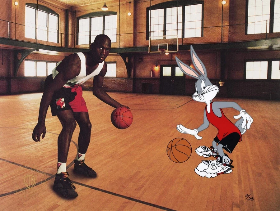 Warner Brothers-Space Jam Limited Edition Cel- Michael Jordan and Bugs Bunny - Image 1 of 1