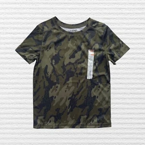New Jumping Beans Boys Activewear Tee Shirt Dark Green Camo Short Sleeve Size 5 - Picture 1 of 11