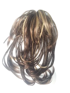 Rubio ceniza Shignon con trenzas 100 % sintético - Imagen 1 de 8