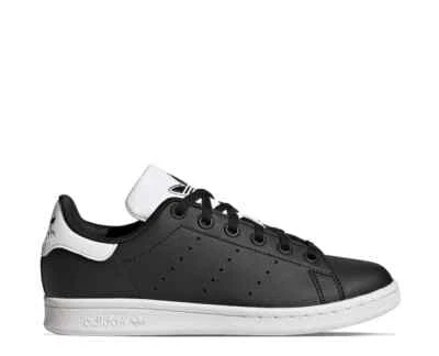 Adidas Stan Smith Juniors/Womens Retro Trainers - All Sizes - Black/White IG7689 - Image 1 of 4