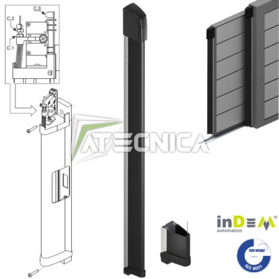 INDEM AUTOMATION Bordo sensibile costa di sicurezza a filo per cancelli alta 160 cm INDEM CM16