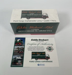 Atlas Editions Eddie Stobart 1:76 Ford Cargo Curtainside Factory Sealed COA - Picture 1 of 8