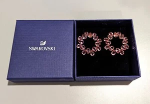 Swarovski Millenia Hoop Earrings Pear Cut, Pink, Rose-Gold 5614932 (Open Box) - Picture 1 of 1
