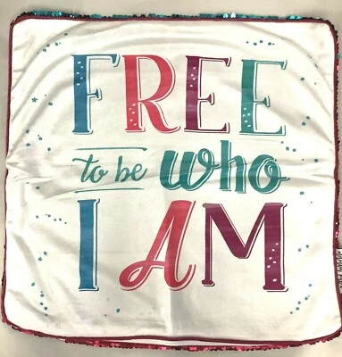 Free To Be Pillow Case and Believe Bracelet w/Reverse Sequins -Mermaid Pillow Co - Image 1 of 4