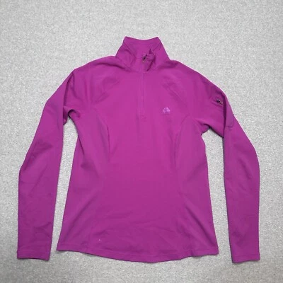 Nike ACG Suéter Para Mujer Mediano Magenta 1/4 Cremallera Manga Larga Pullover Elastizado Gimnasio Foto 1 de 4