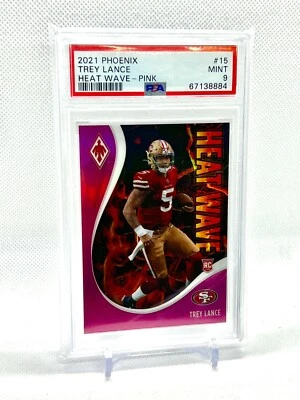 64523341 TREY LANCE 2021 Panini Phoenix HEAT WAVE 15 Pink RC Rookie /175 PSA 9 - Image 1 of 2