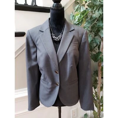 Chaqueta Blazer Calvin Klein Mujer Gris Ventilada Un Pecho Dos Botones Talla 14W Foto 1 de 4