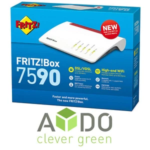 AVM FRITZBox 7590 MESH WLAN Supervectoring VDSL DSL Gigabit Modem *HÄNDLER* - Bild 1 von 3