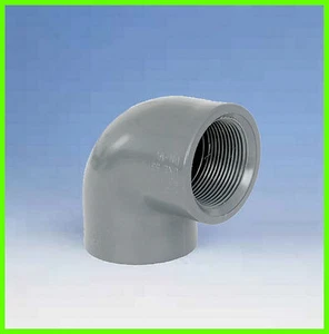 PVC Winkel 90° 20-1/2", Klebe-/Gewindemuffe IG, 2 Stück - Bild 1 von 1