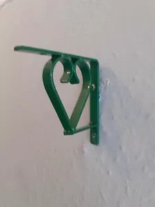 2x Heart Metal Shelf Support Brackets in GREEN. New / Handmade 4" (10cm) x 13mm - Picture 1 of 1