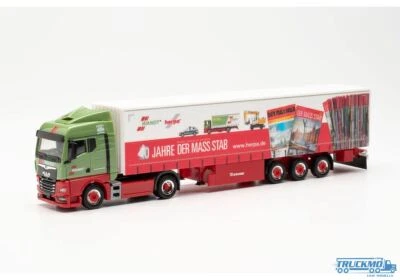 Herpa Wandt MAN TGX GM Gardinenplanensattelzug 40 Jahre Der Mass:stab 315555 - Bild 1 von 4