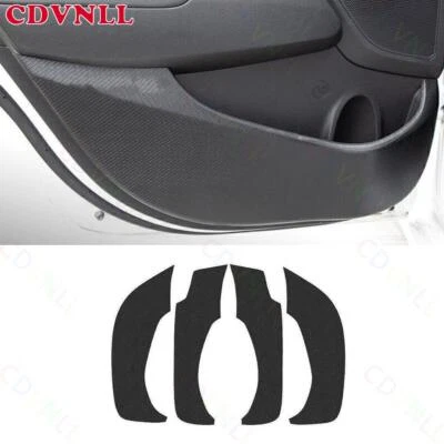 Panel antipatadas de puerta interior de cuero de fibra de carbono para Hyundai Elantra 2017-2020 Foto 1 de 4