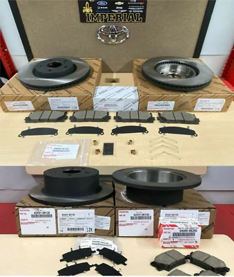 2013-2018 TOYOTA AVALON ПОДЛИННЫЙ OEM НОВЫЕ ПЕРЕДНИЕ И ЗАДНИЕ ТОРМОЗНЫЕ ДИСКИ КОЛОДКИ И ПРОКЛАДКИ - Изображение 1 из 4