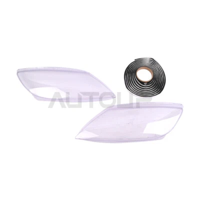 LH+RH Headlight Clear Lens Cover w/ Sealant Glue For 2004-2008 Mazda RX-8 Coupe - Image 1 of 4