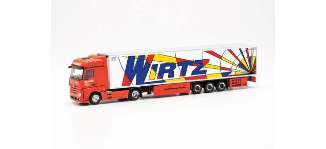 Herpa 315593 - 1/87 MB Actros `18 Bigspace 15 Metro Semirimorchio " Wirtz “ - Immagine 1 di 1