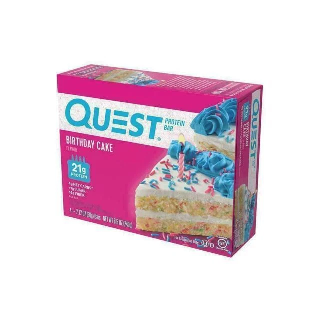 Quest Birthday Cake Protein Bar, 2.12 Oz. - 4 Count