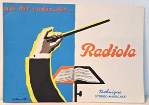 Radiola radio télévision Hi Fi catalogue doc originale France années 60 Villemot - Imagen 1 de 7