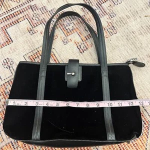 Max New York Black Suede Hand Bag Purse Women’s - Picture 1 of 8