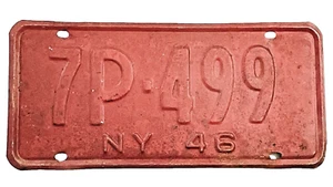 1946 New York Nummernschild Auto Metallschild Auto LKW Auto NY zum restaurieren - Bild 1 von 2