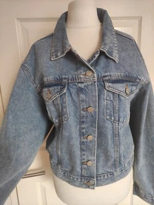 💕JACK&JONES JJXX MADISON BLUE DENIM JACKET SIZE M/L 14/16 RELAXED - Picture 1 of 15