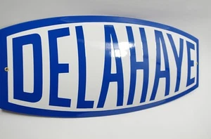 Enamel plaque DELAHAYE logo 30x75 cm WARRANTY-10 ys collectable sign plate - Picture 1 of 4