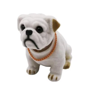Bobble Head Bulldog Car Ornament for Desk Dashboard or Gift Decoration - Picture 1 of 7