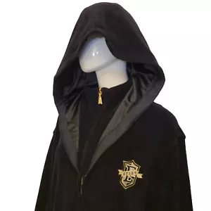 Escada Sport jacket womens medium black oversized velour Italy hooded zip - Picture 1 of 24