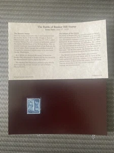 1959 BATTLE OF BUNKER HILL POSTAL COMMEMORATIVE SOCIETY FIRST DAY ISSUE STAMP MT - Picture 1 of 5
