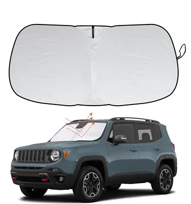 Parabrisas plegable para Jeep Renegade 2015-2024 cubierta de parasol bloque UV Foto 1 de 4