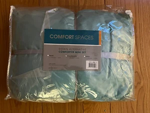 NEW Comfort Spaces Down Alternative Comforter Mini Set Full/Queen, Sky Blue - Picture 1 of 3