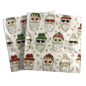 SLANT COLLECTION Servilletas de Cóctel Hipster Santa 2 - 20 Paquetes (40 en Total) - Imagen 1 de 6
