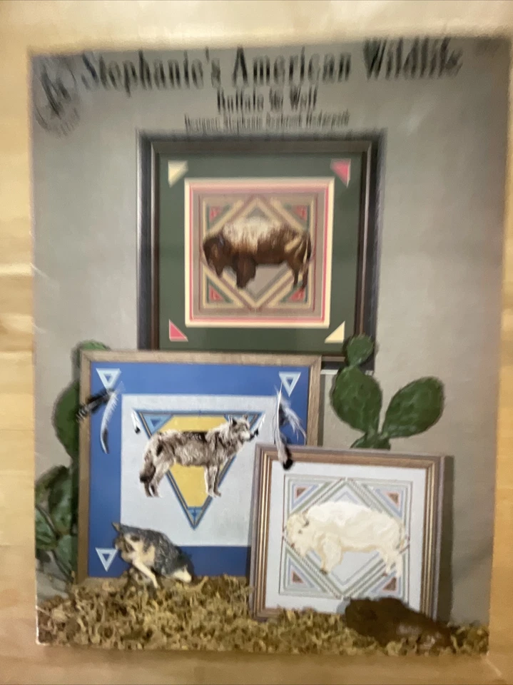 Stephanie's American Wildlife Buffalo and Wolf Cross Stitch Patterns - Image 1 of 1