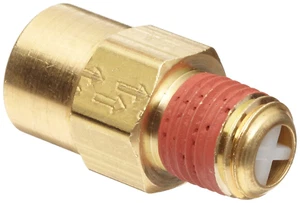 P2525-1WA Messing Kugelrückschlagventil, 1/4" NPT Innengewinde x NPT Außengewinde - Bild 1 von 12